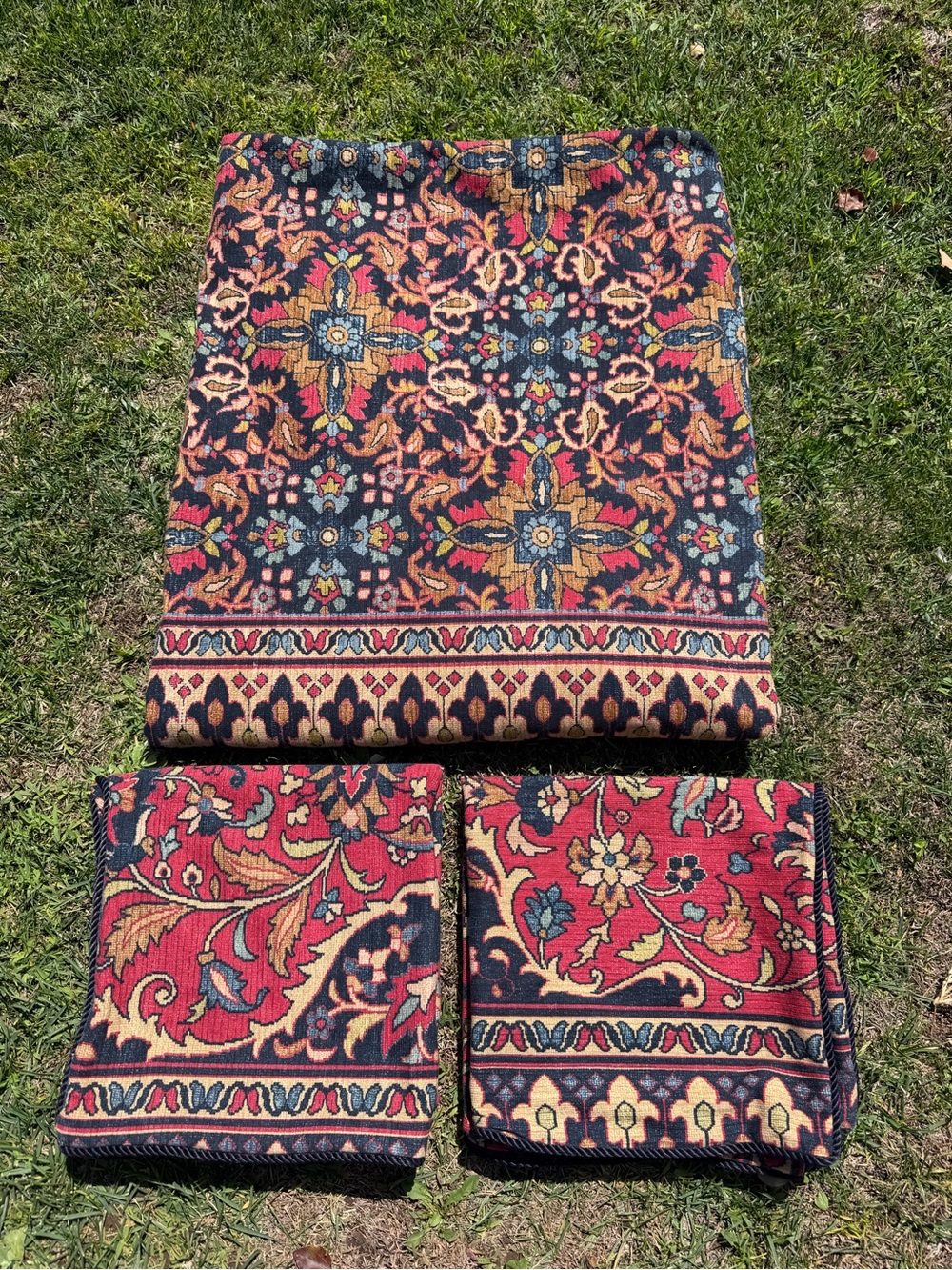 Lauren Ralph Lauren Poet Society 3-Piece King Duvet Set Persian Tapestry Rug HTF